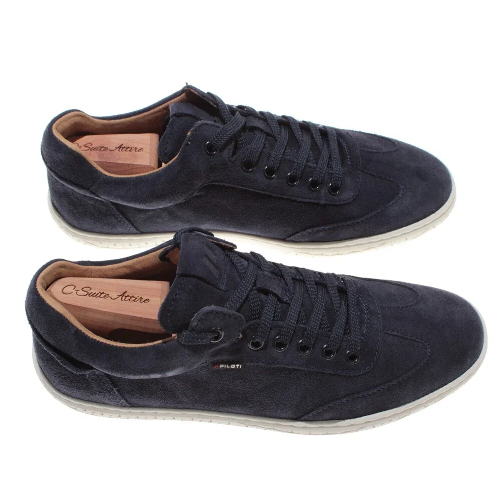 Piloti NWB Shift Lace Up Driving Sneakers Size 7 US in Midnight Blue Suede